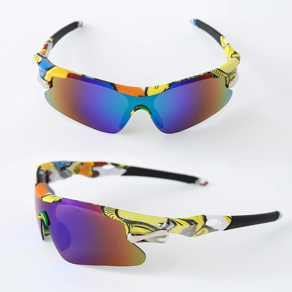 2025 Outdoor Sport Cycling Sunglasses UV400 Mountain Bike Bicycle Glasses Men Women Hiking Running Windproof