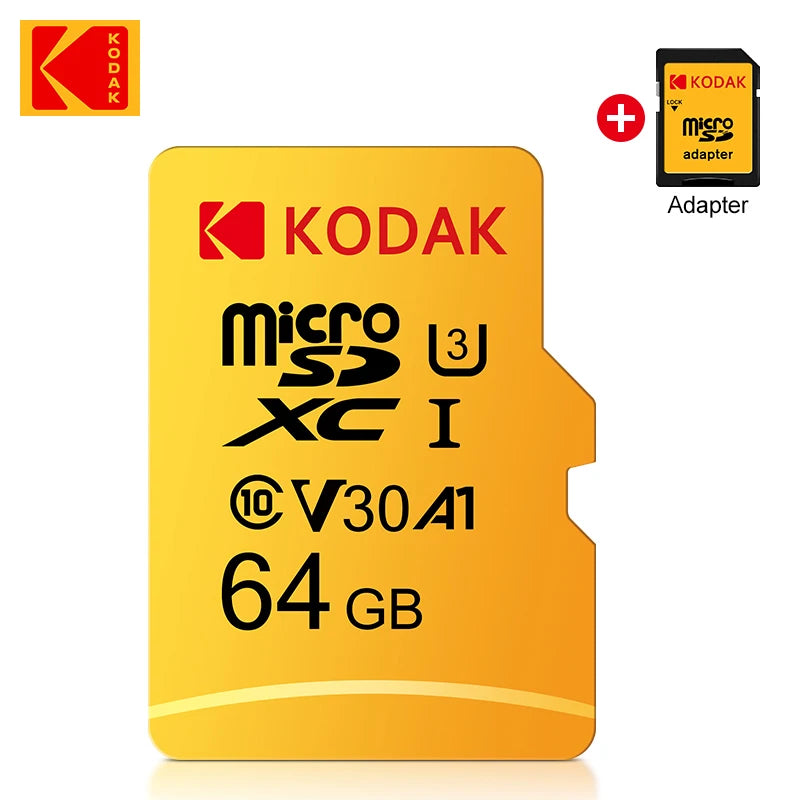 Original KODAK 256GB Memory Card 128GB U3 4K Micro SD Card 64GB 32GB A1 SDHC Microsd UHS-I C10 TF Trans Flash Microsd